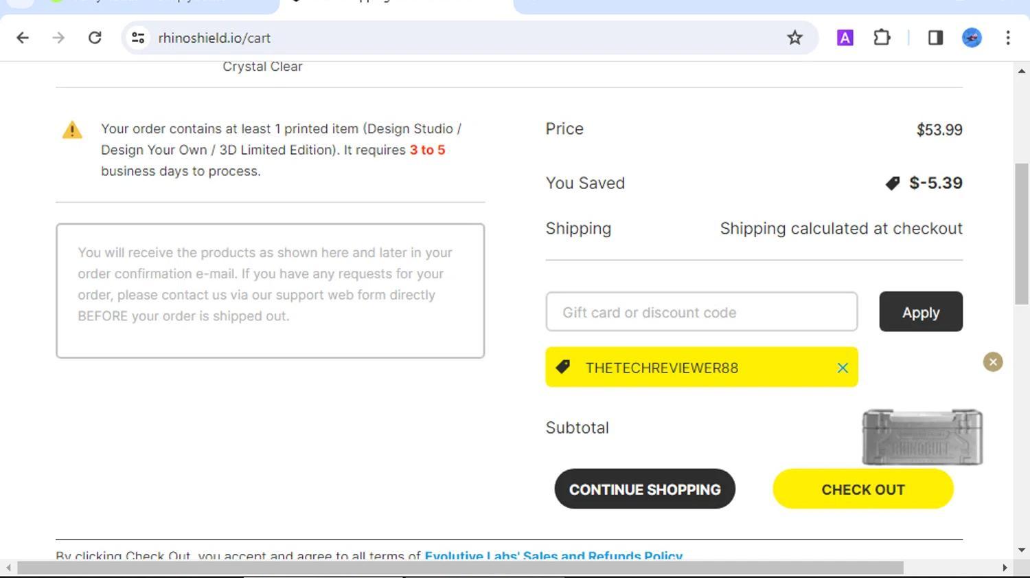 How to apply RhinoShield coupon code